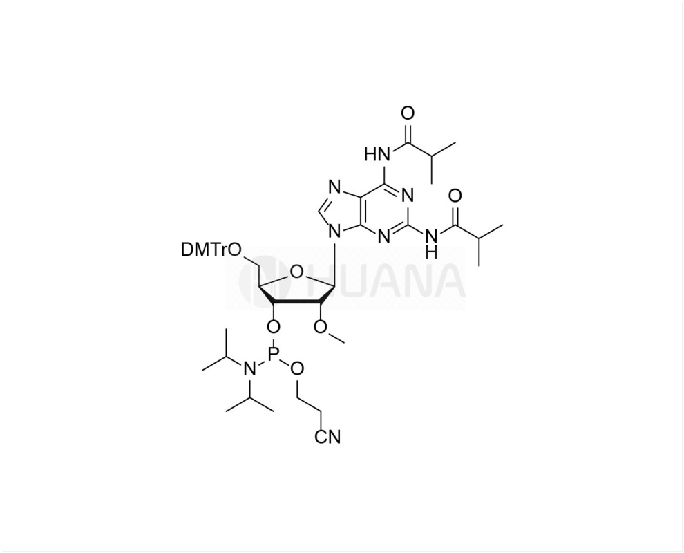 DMTr-2'-O-Me-N2,N6-Diibu-2-amido-rA-3'-CE-Fosforamidit