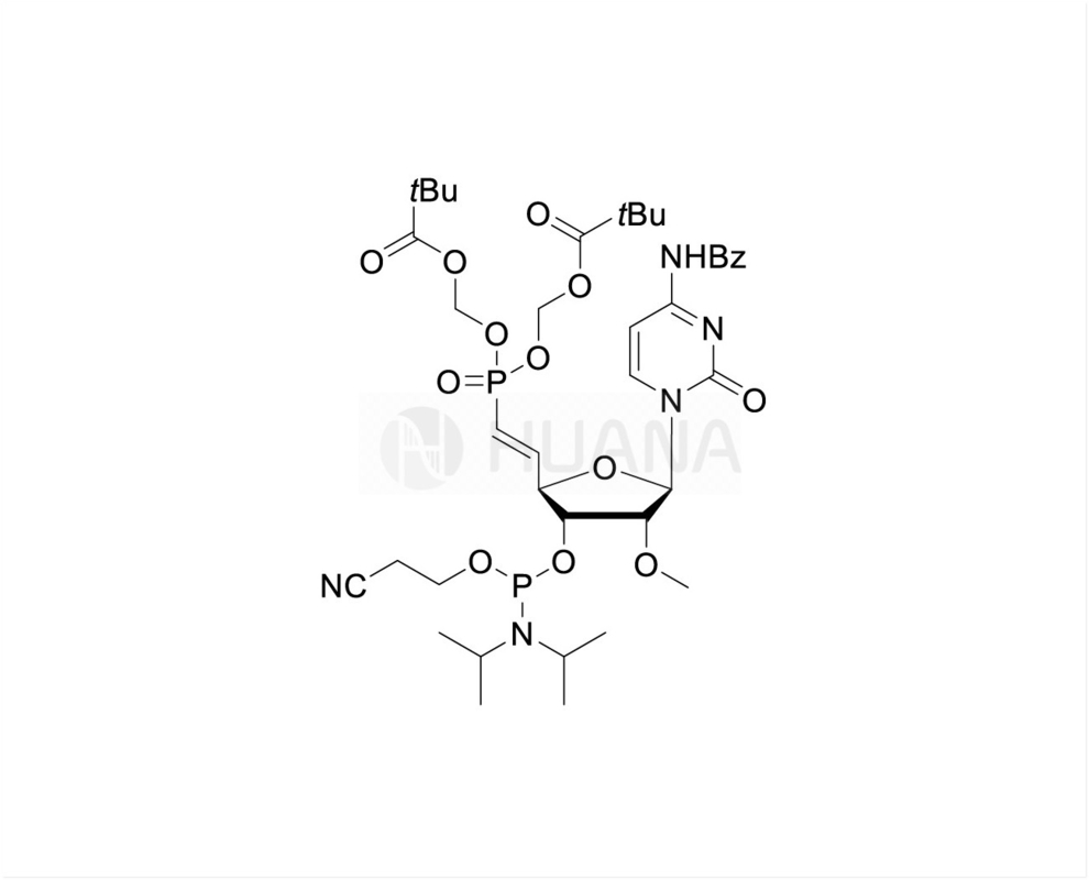 5'-POM-(E) -vinyl phosphonate-2'-O-Me-rC(Bz)-3'-CE-Phosphoramidite