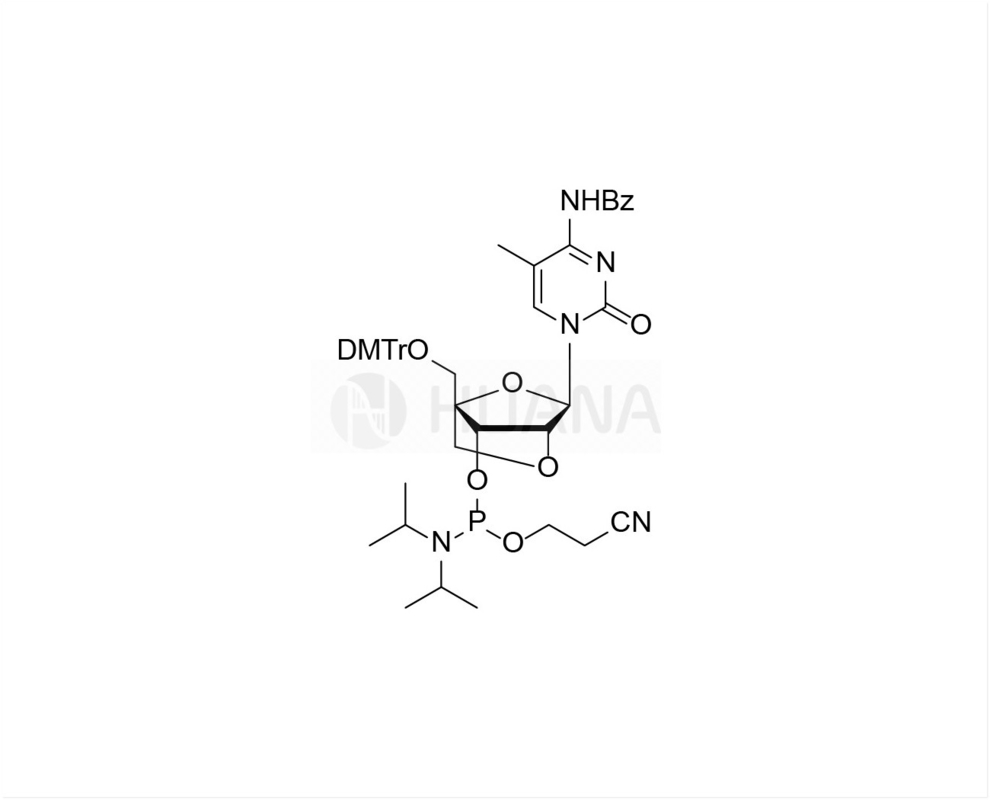DMTr-2'-O-4'-C-Terkunci-5-Me-rC(Bz)-3'-CE-Fosforamidit
