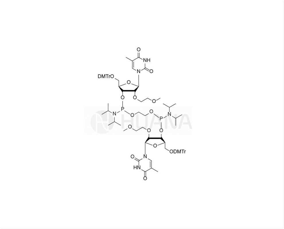 Ethane-1,2-di(5'-O-DMTr-2'-O-MOE-rT-3'-oxy) bis ((diisopropylphosphoramidite)